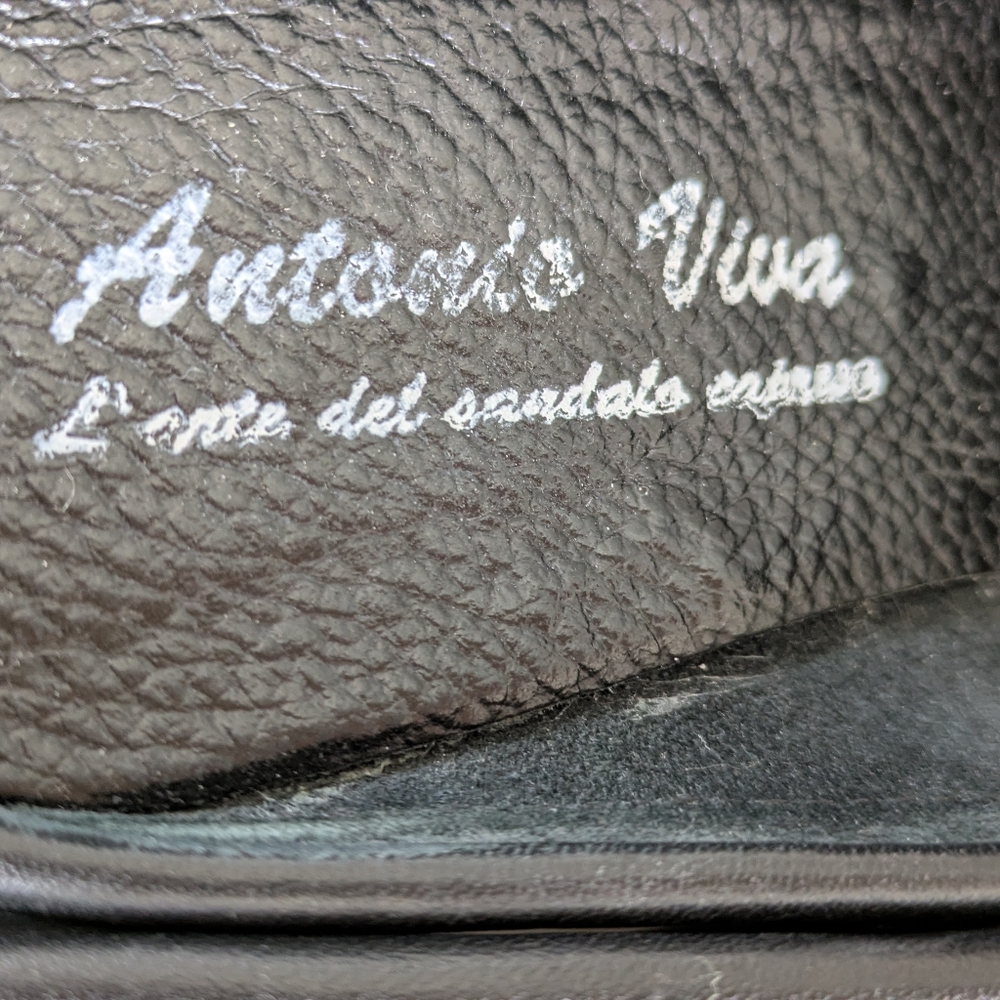 Italian, Handmade On Capri By Antonio Viva Leather Loafer Mules - Picture 2 of 5